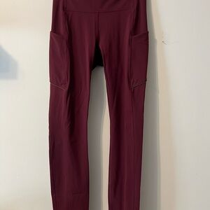 Lululemon Women's Burgundy Mid-Rise Leggings Size 4